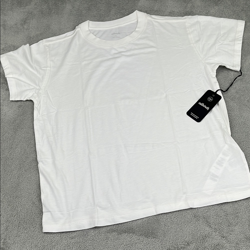 NEW Allbirds M Men's 100% Organic Cotton Classic White Short Sleeve Tee